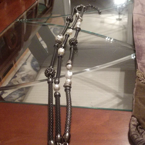 Ladies Black rope chain necklace - Picture 4 of 5